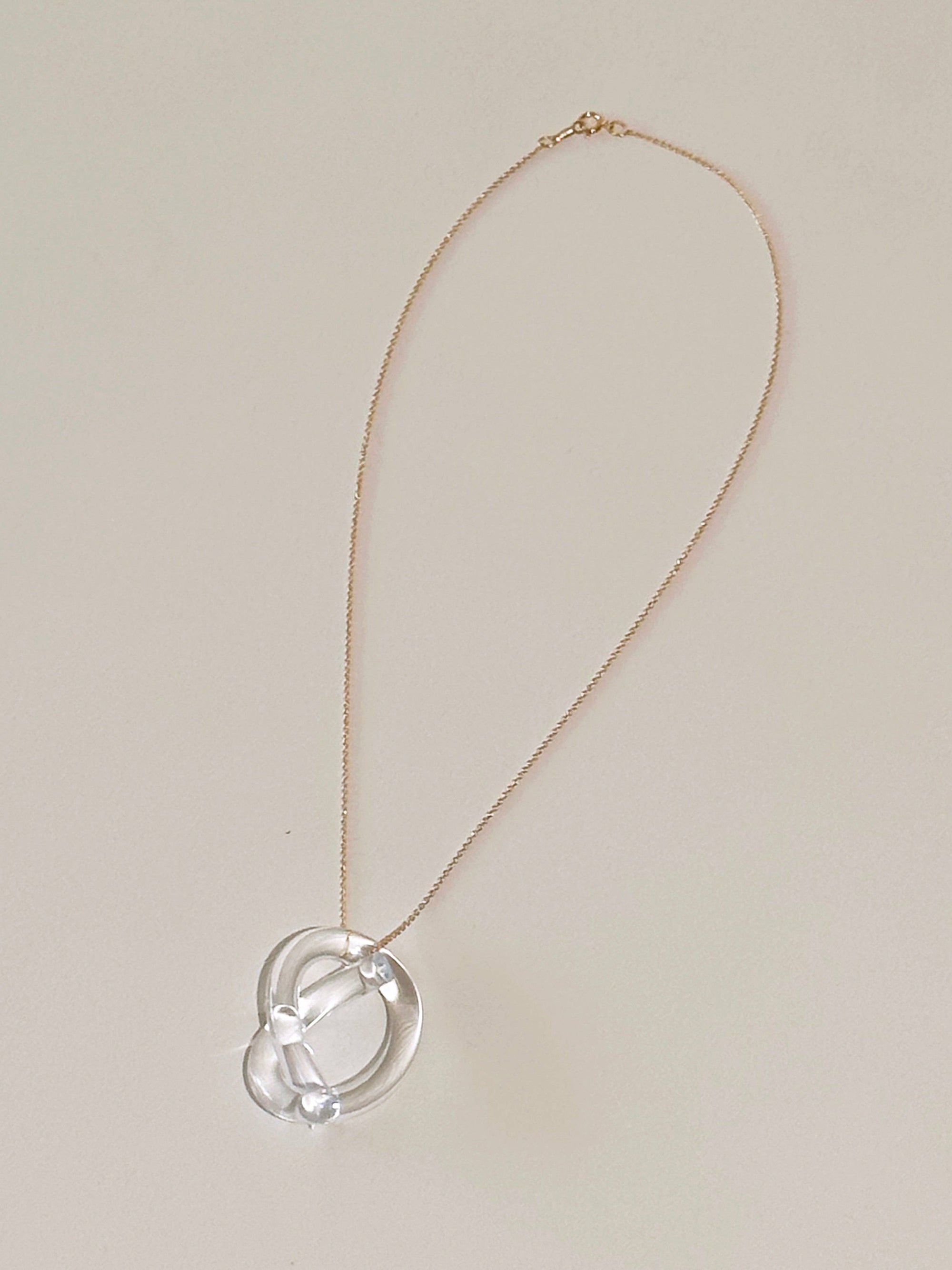 Lucite Knot Necklace