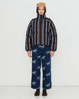 Striped Short Puffer Jacket