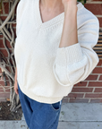 Abby Cotton V-Neck Sweater