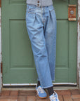 Upcycled Pleat Front Denim