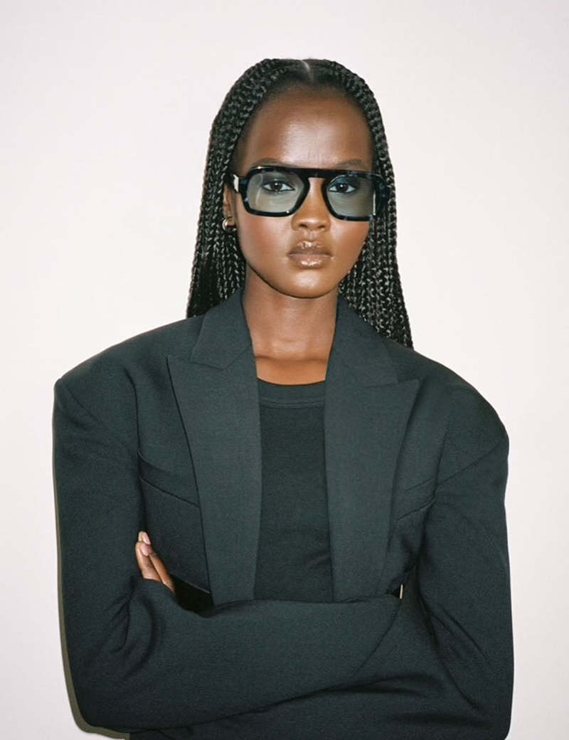 Elisa Johnson Jane Mini サングラス Jane Mini in Blue Tortoise