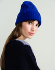 Cashmere Ribbed Beanie