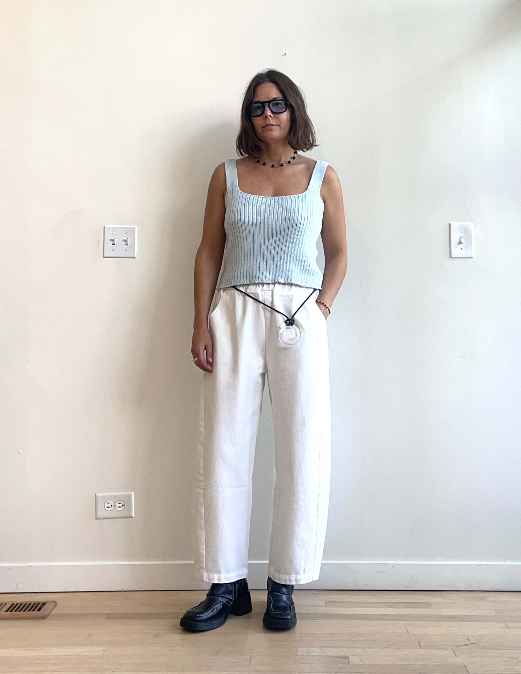 Square Neck Knit Tank