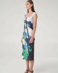 Hydrangea Paulie Midi Dress