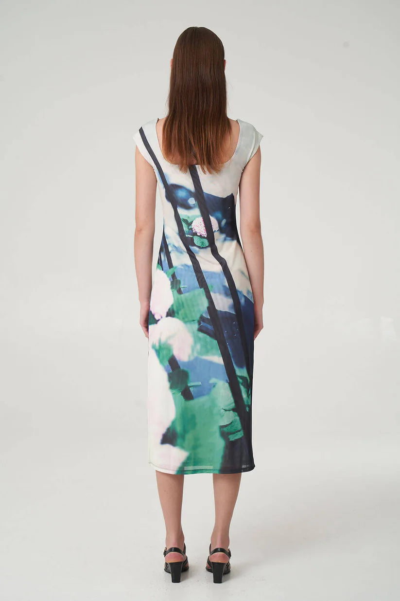 Hydrangea Paulie Midi Dress
