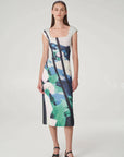 Hydrangea Paulie Midi Dress