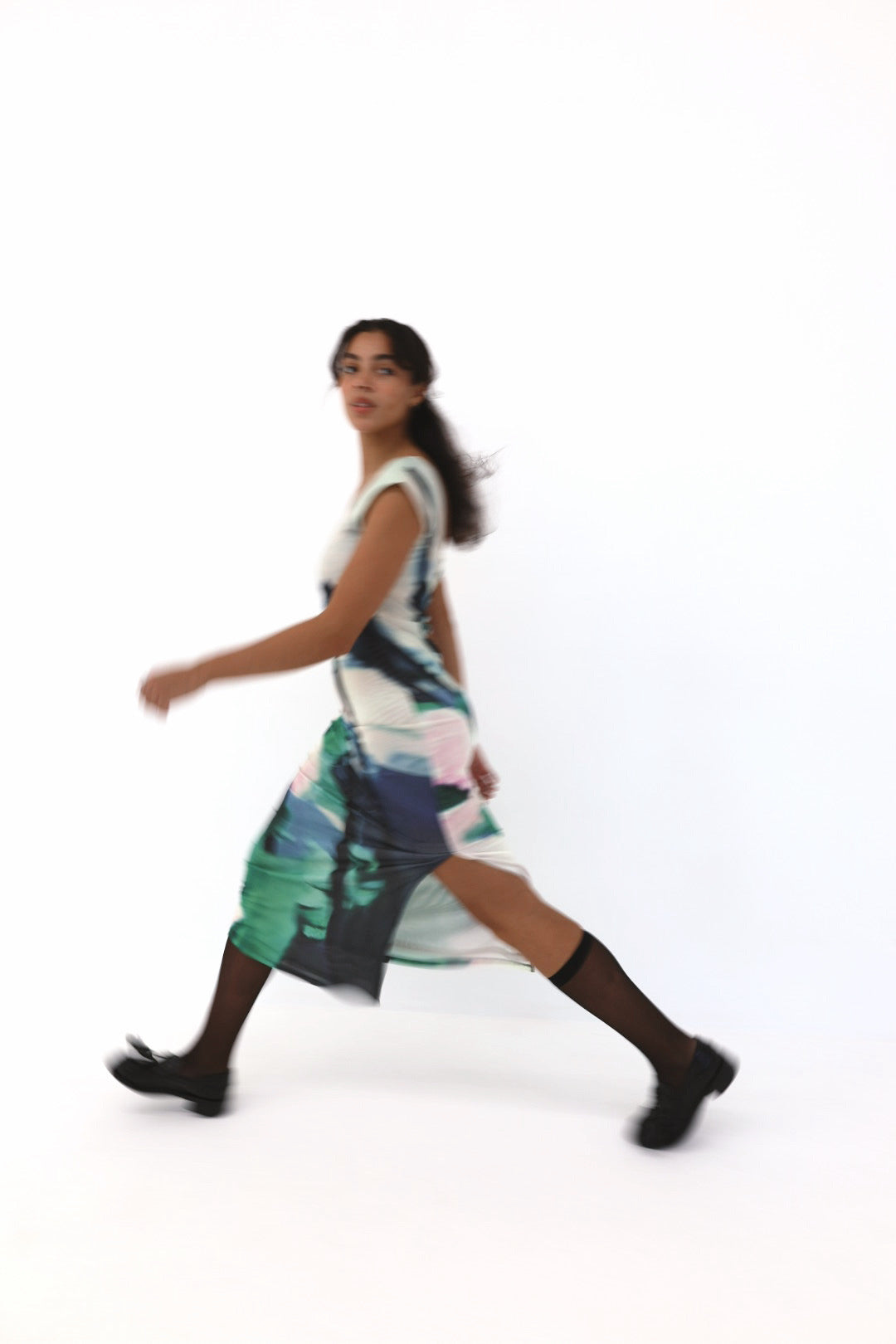 Hydrangea Paulie Midi Dress