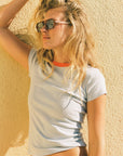 Bebe Organic Cotton Ringer Tee