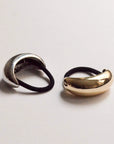Wide Crescent Metal Ponytail Hair Tie