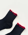 The Petite Ruffled Modal Socks