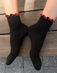 The Petite Ruffled Modal Socks
