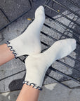 The Petite Ruffled Modal Socks