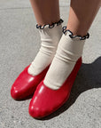 The Petite Ruffled Modal Socks