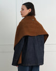 Denim Barn Jacket with Removable Scarf
