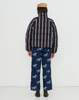 Striped Short Puffer Jacket