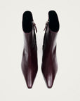 Ambar Rift Burgundy Leather Ankle Boots