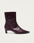 Ambar Rift Burgundy Leather Ankle Boots