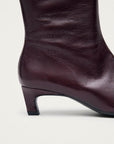 Ambar Rift Burgundy Leather Ankle Boots