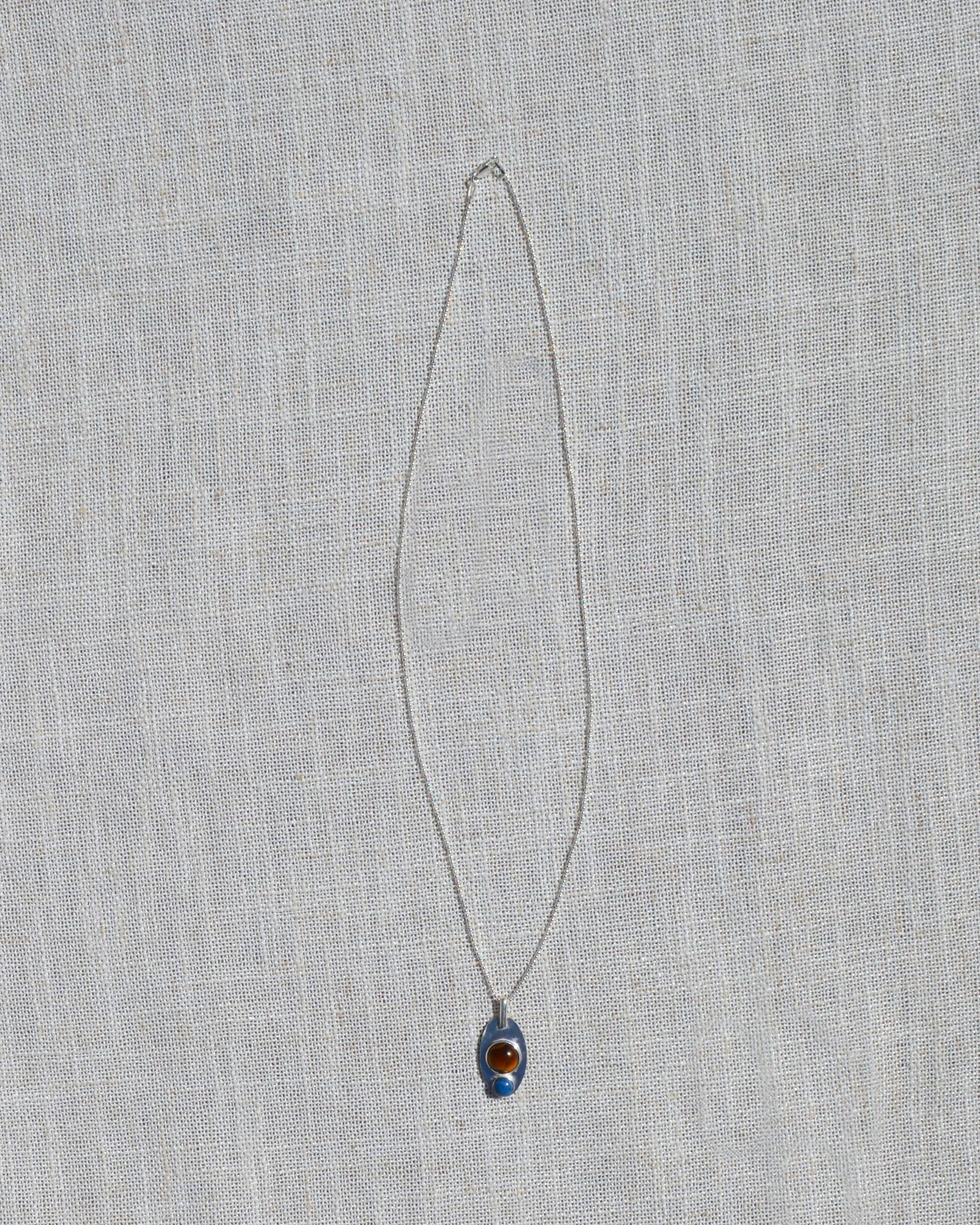 Tiger's Eye &amp; Lapis Stone Pendant