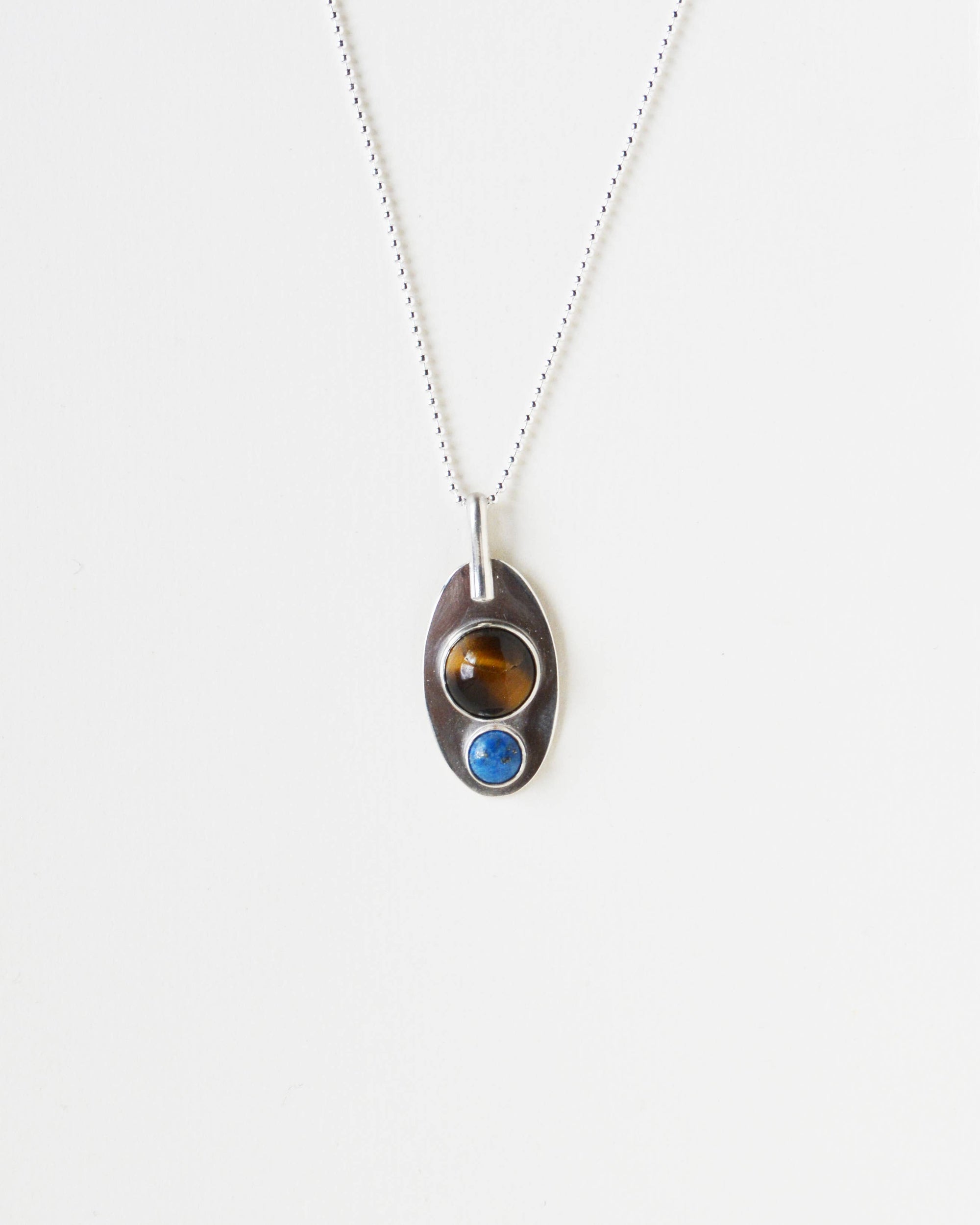 Tiger's Eye &amp; Lapis Stone Pendant