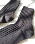 Cotton Ribbed Modal Lurex Her Socks