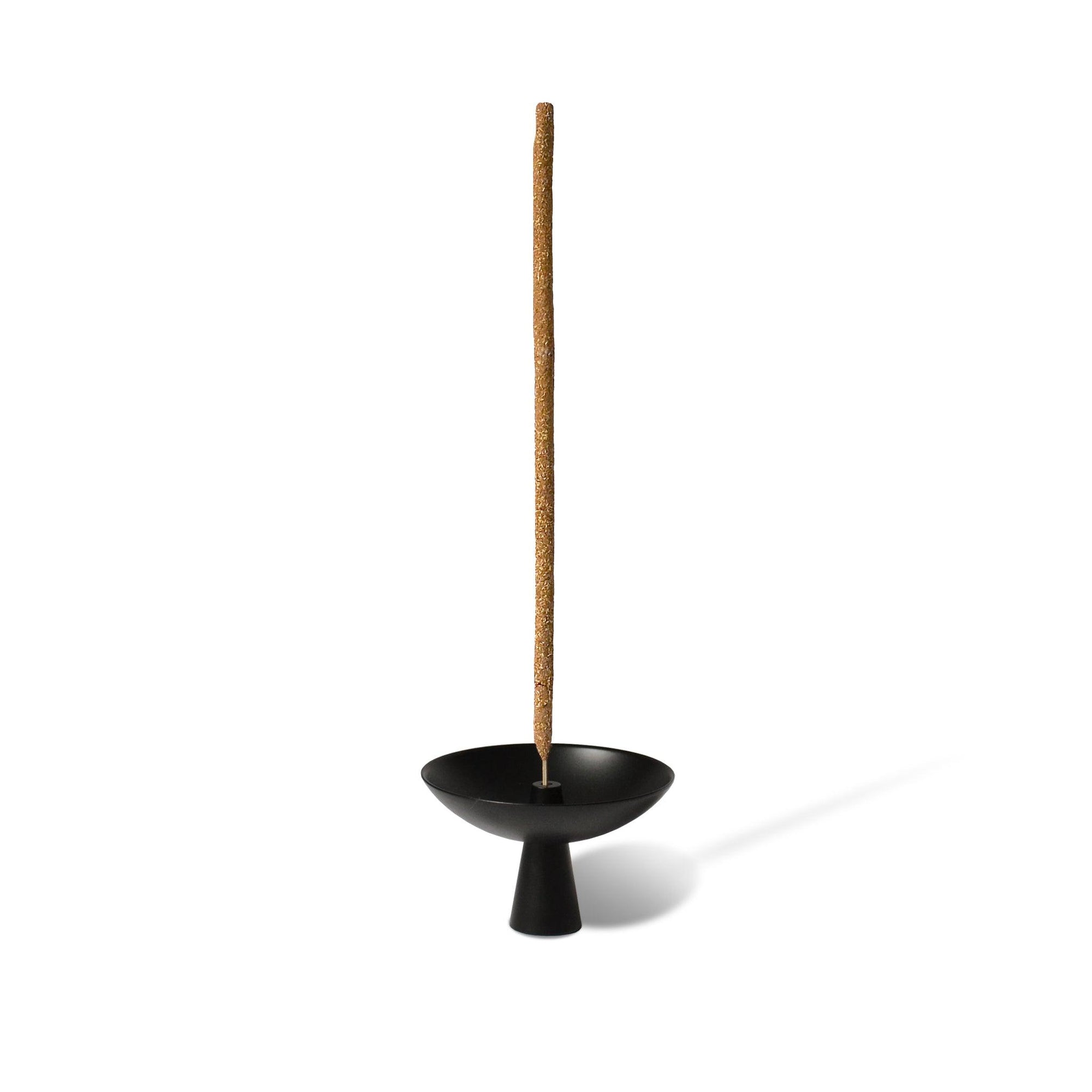 Matte Black Brass Incense Holder