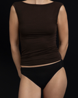 Recline Bateau Scoop Back Top