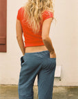 Laundered Stripe Linen Pant