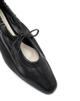Gemma Tie-Top Leather Flats