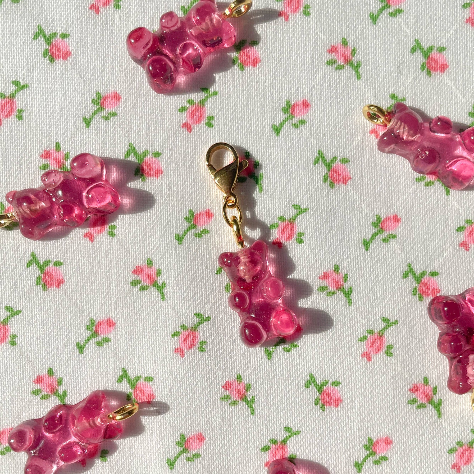 Raspberry Gummy Bear Bag Charm