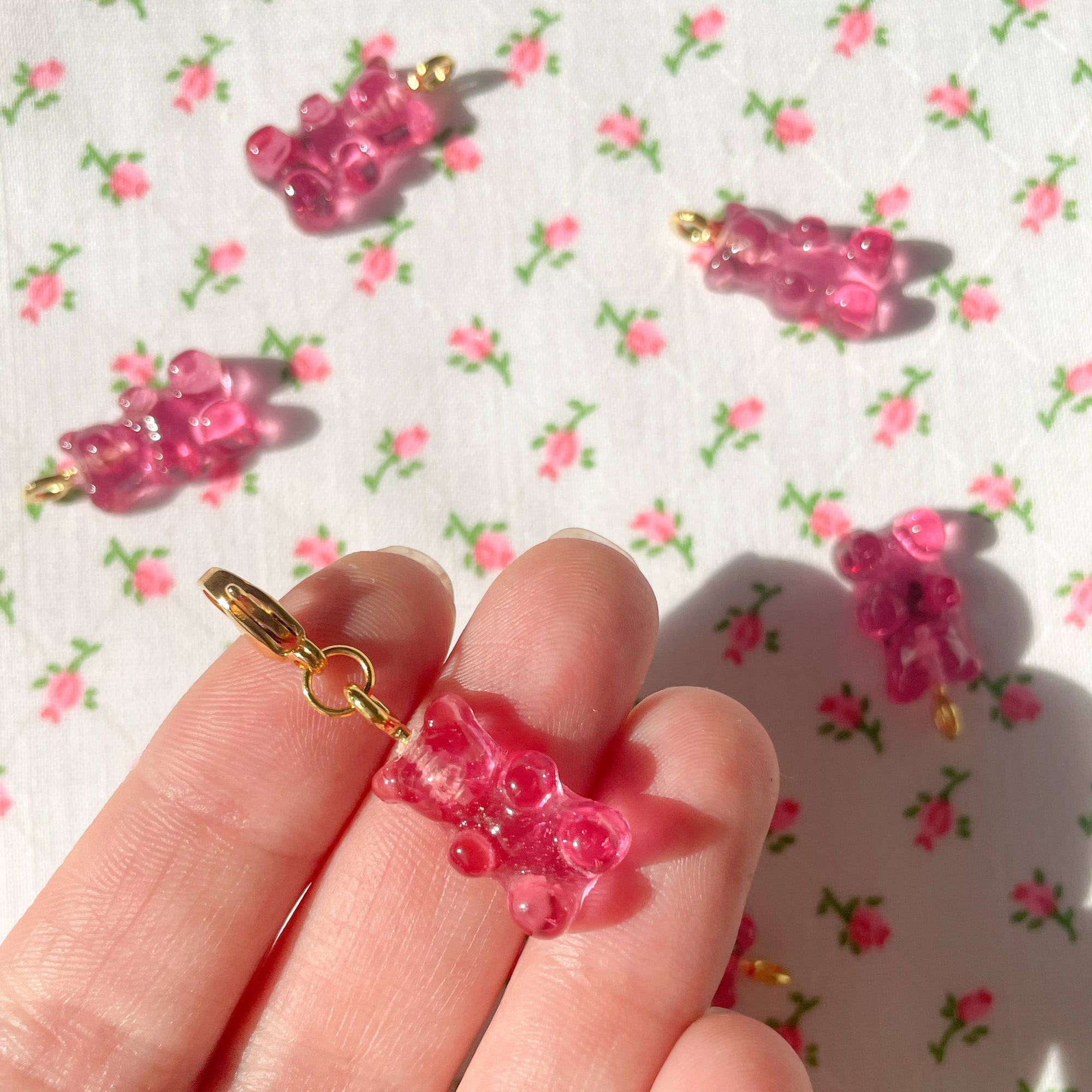 Raspberry Gummy Bear Bag Charm
