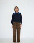 Animal Print Berta Long Denim