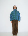 Striped Short Puffer Jacket