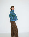 Striped Short Puffer Jacket