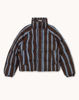 Striped Short Puffer Jacket