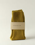 Cotton Ribbed Crew Socks