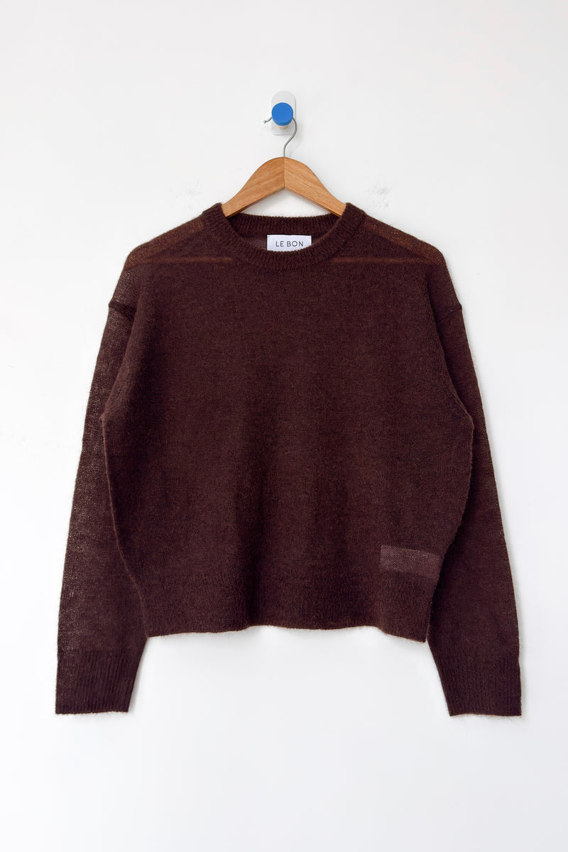 Cecile Crew Neck Mohair Sweater