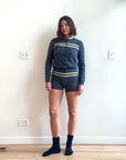 Varsity Stripe Cashmere Micro Short