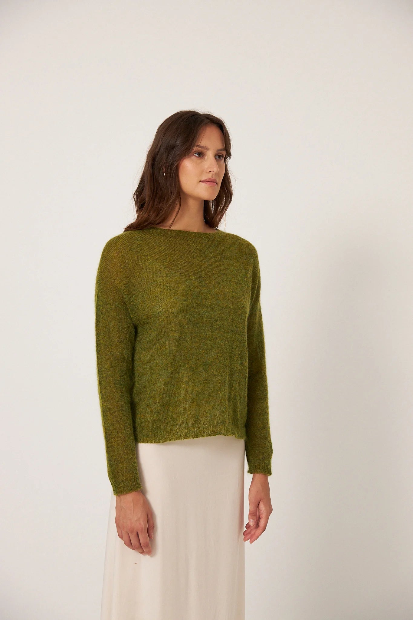 The Feather Knit Mohair Crewneck