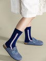 Racing Stripe Cashmere Crew Socks