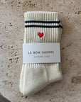 Embroidered Cotton Boyfriend Socks