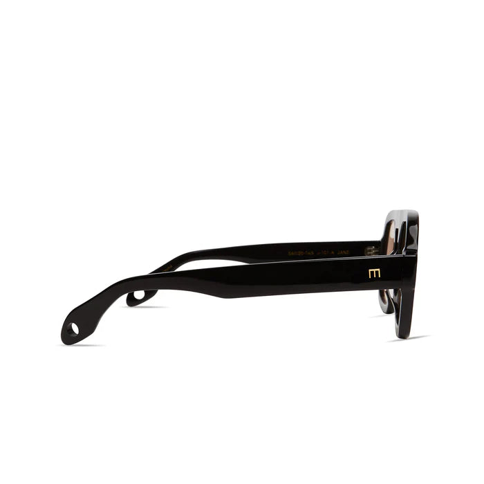 Jane in Black Gloss with Light Brown Lens | Sunglasses by Elisa