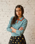 Klein Tipped Polo Sweater