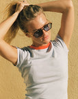 Bebe Organic Cotton Ringer Tee