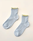 The Petite Ruffled Modal Socks