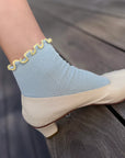 The Petite Ruffled Modal Socks