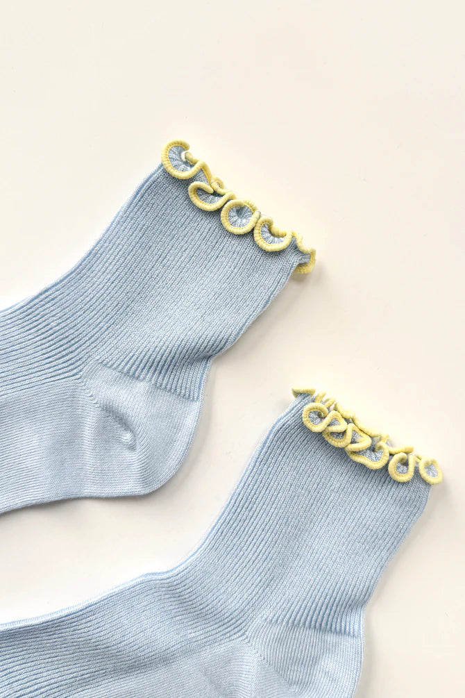 The Petite Ruffled Modal Socks