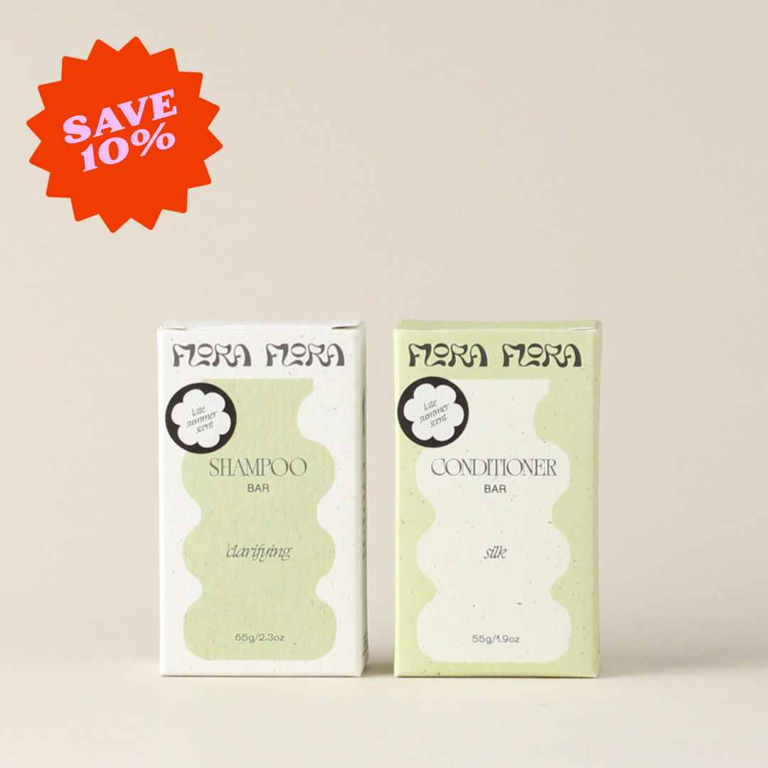 Clarifying Shampoo Bar + Silk Conditioner Bar Set