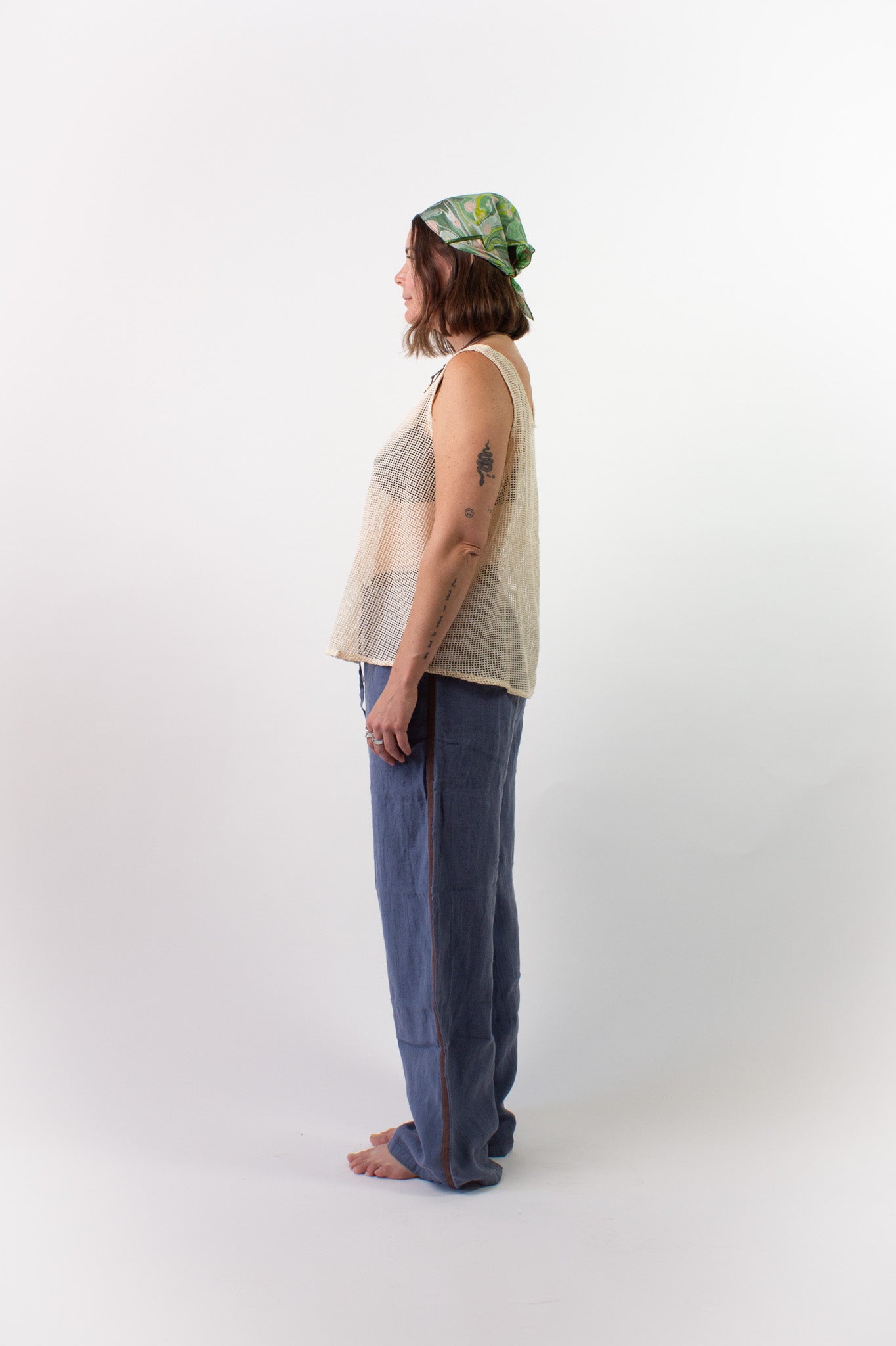 LA Relaxed Linen Track Pant in Ocean | Ethically Made Apparel – The ...