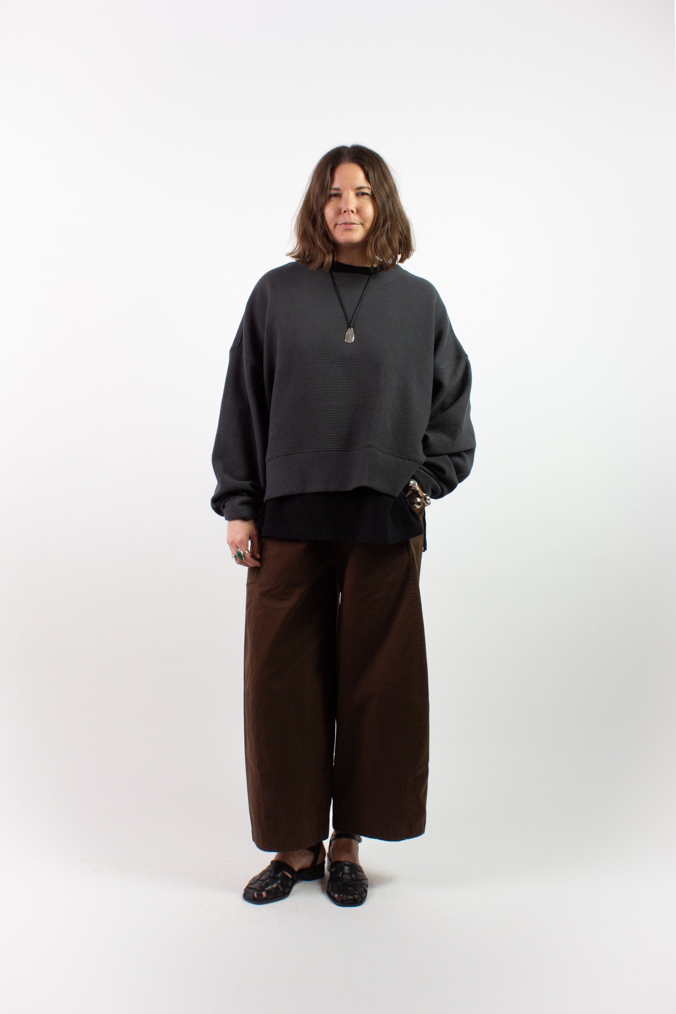 Margot Rippled Cotton Sweatshirt